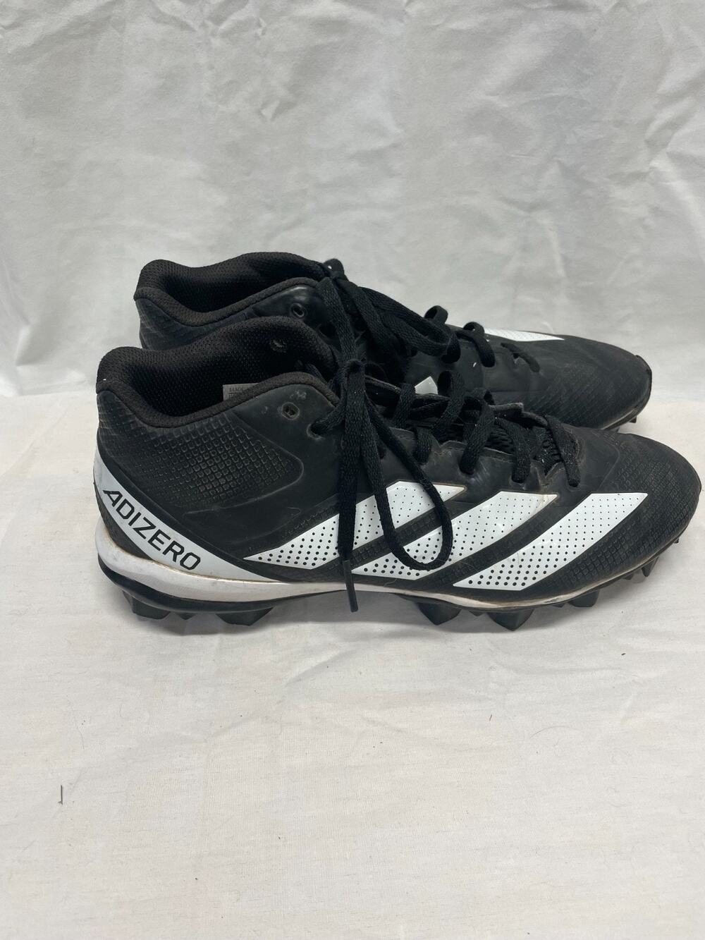 Adidas Adizero Impact.2 Molded Rubber Football Cleats Men's Size 8 Black & White